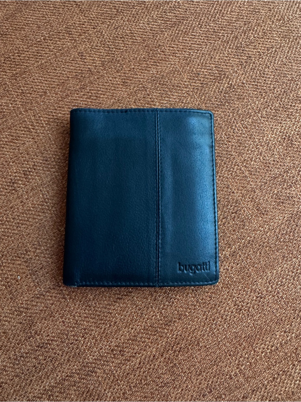 Bugatti Black Leather Passport Wallet